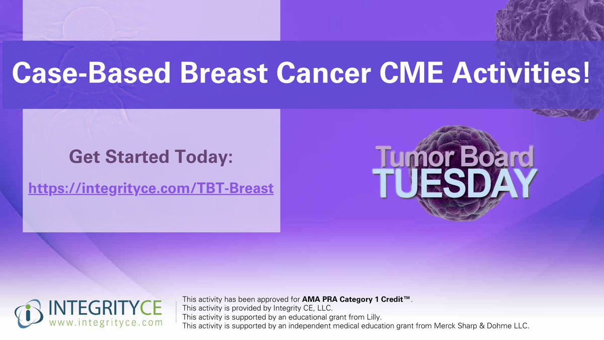 IntegrityCE's tweet image. ⭐ Optimal sequence of therapies for patients w/ HR+/HER2– metastatic #breastcancer is unknown, but will likely depend, in part, on patient factors

📝 Review the latest breast cancer data on CDK4/6 &amp;amp; beyond &amp;amp; earn 🆓 #CME: bit.ly/3LRbyq9

#MedEd #FOAMed #OncTwitter