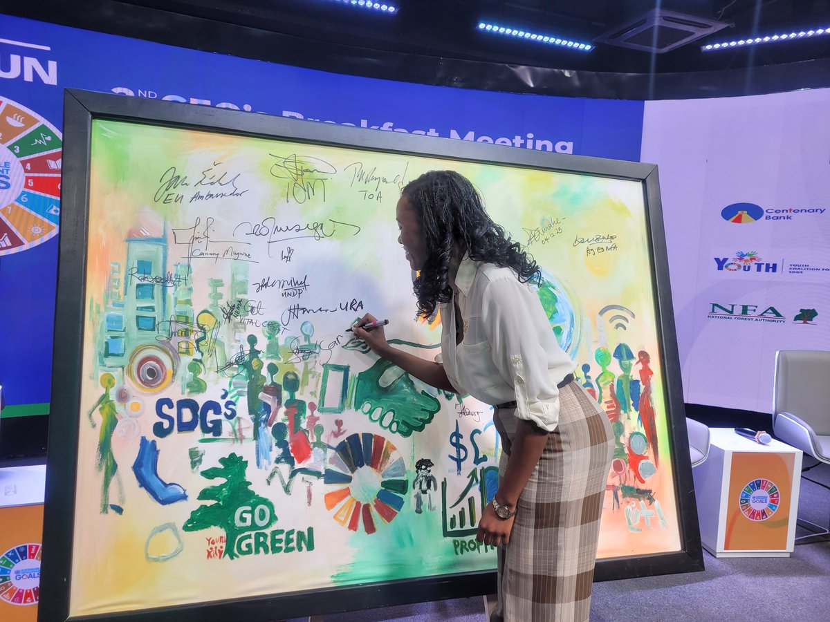 itsKirunda's tweet image. I was honored to represent @mpcuganda at the 2nd #CEOBreakfastMeeting &amp;amp; High-Level Dialogue on the Green Economy and SDGs.

Powerful conversations on sustainability, youth engagement, and partnerships for people, planet &amp;amp; profit.
Together, we move towards a greener Uganda.
#SDG13