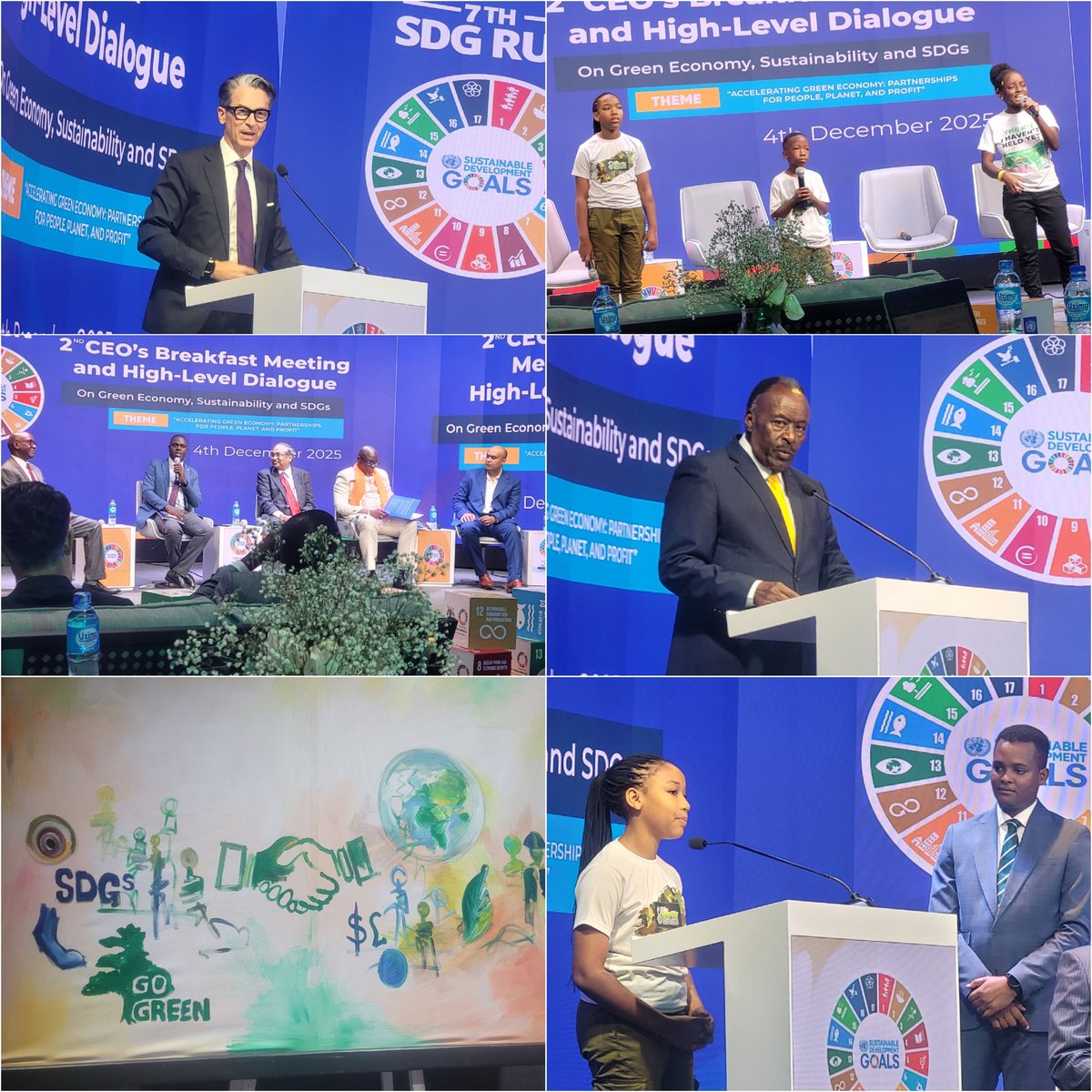 itsKirunda's tweet image. I was honored to represent @mpcuganda at the 2nd #CEOBreakfastMeeting &amp;amp; High-Level Dialogue on the Green Economy and SDGs.

Powerful conversations on sustainability, youth engagement, and partnerships for people, planet &amp;amp; profit.
Together, we move towards a greener Uganda.
#SDG13