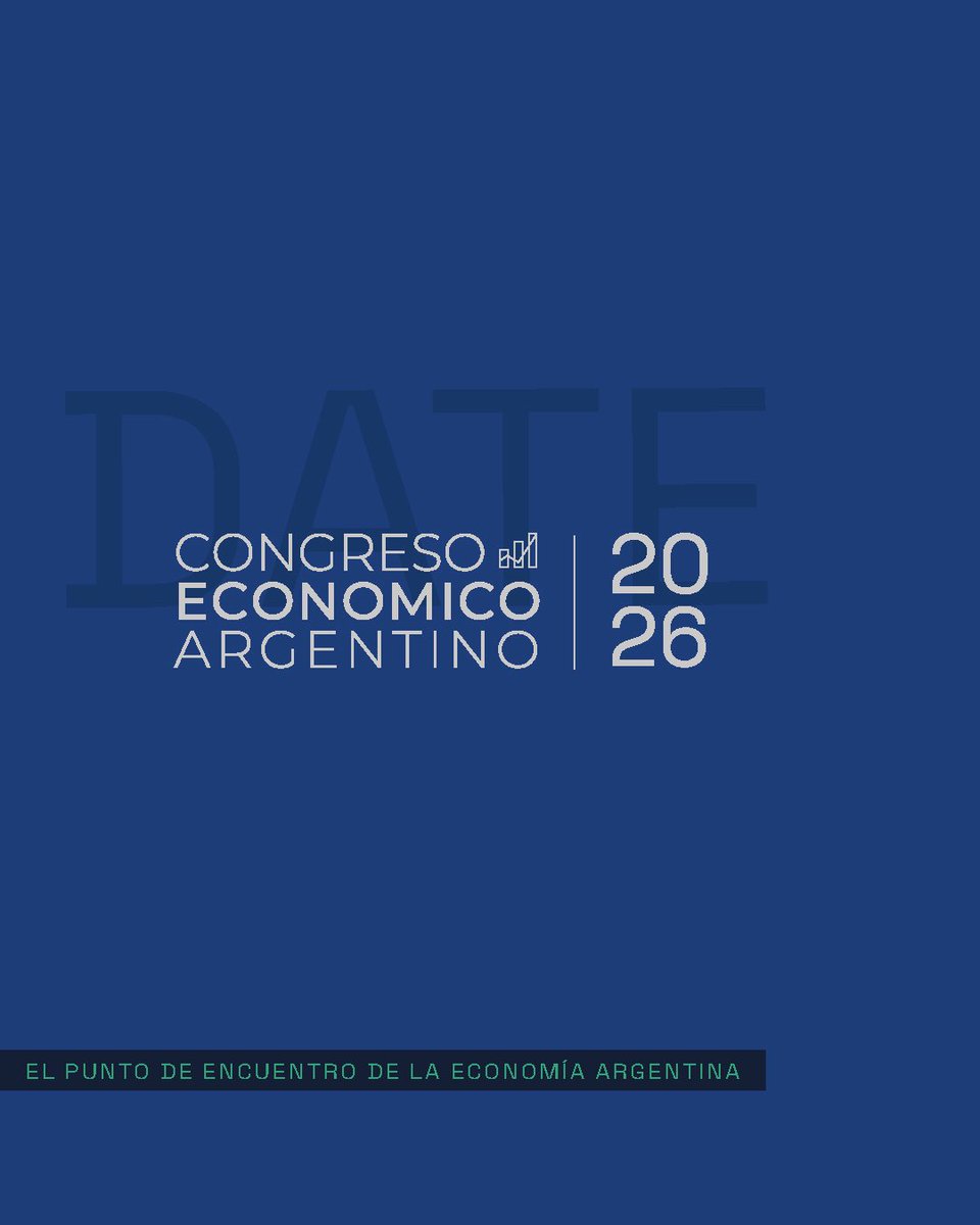 CongresoEco's tweet image. 🔵 El Congreso Económico Argentino vuelve en 2026 con su 13ª Ed.

Un espacio que reúne a las voces más influyentes de la macroeconomía, el mercado financiero, la política económica y el mundo empresarial.

#SaveTheDate 28 y 29 de Abril
Entradas disponibles
expoefi.com