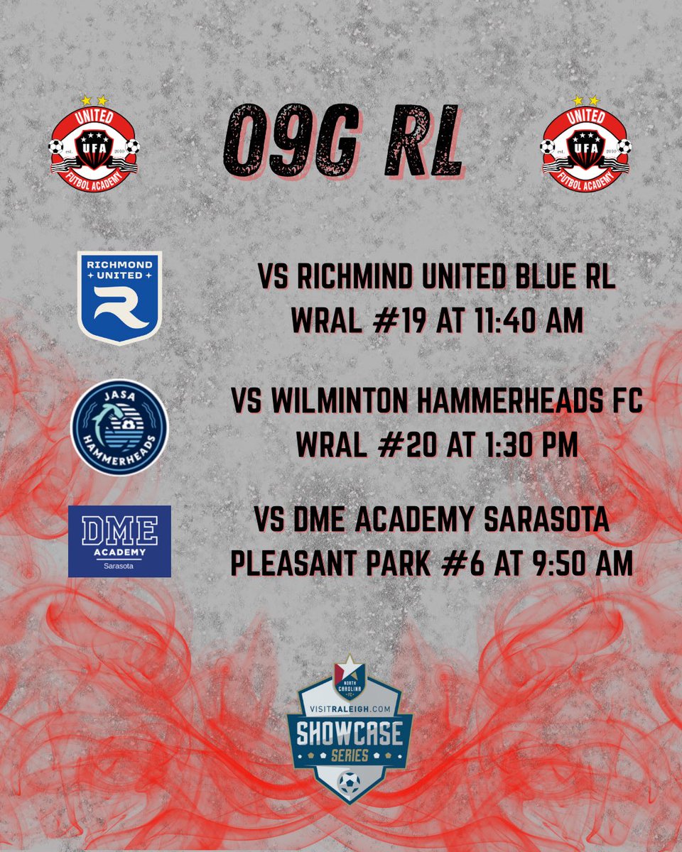 UnitedFA_ECNL's tweet photo. 𝑯𝑬𝑨𝑫𝑬𝑫 𝑻𝑶 𝑵𝑶𝑹𝑻𝑯 𝑪𝑨𝑹𝑶𝑳𝑰𝑵𝑨‼️⚽️🚗
​
​Good luck to our 𝟬𝟵𝗚 𝗘𝗖𝗡𝗟 𝗥𝗟 𝗮𝗻𝗱 𝟬𝟴/𝟬𝟳𝗚 𝗘𝗖𝗡𝗟 𝗥𝗟 teams who are headed to North Carolina for the NCFC visitRaleigh Showcase! Good luck ladies! #united4life #UFAECNL https://t.co/OLB5BeyL9u