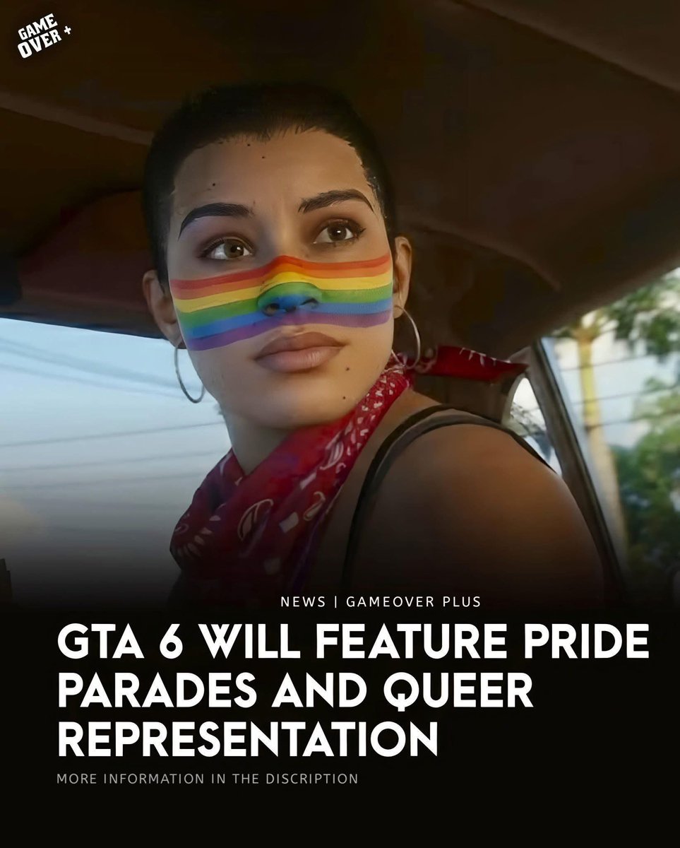 GTASixInfo's tweet image. What are your thoughts on GTA 6 featuring Pride parades and LGBTQ+ representation?