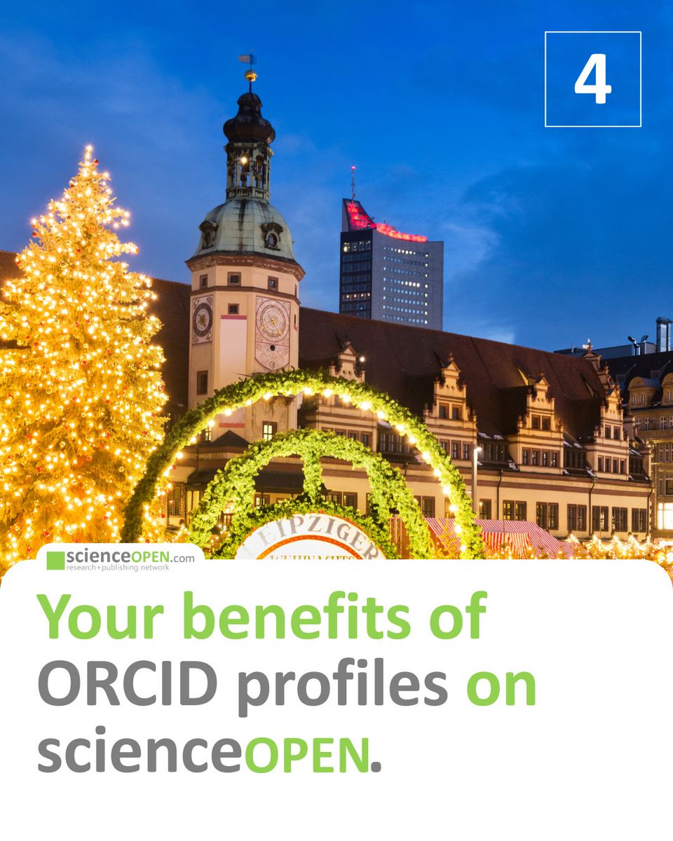 Science_Open's tweet image. Your benefits of ORCID profiles on ScienceOpen 👇

• Sync your profile with ORCID to keep your record consistent &amp;amp; trustworthy and connect your Reviewers Credit profile
• Showcase publications, reviews &amp;amp; editorial work in one place
• Increase your visibility 

#ORCID #research