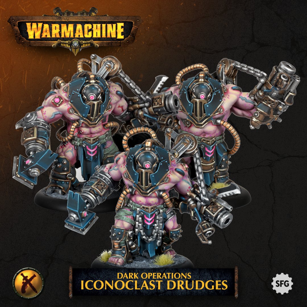 SFGWarmachine's tweet photo. More horrors join Dark Operations… 👁️‍🗨️🕷️🧠 

Get the new Iconoclast drudges, the sinister warcaster Exulon Thexus, Akulon Stygius and more now on the Steamforged store.

Let the experiments begin!

Check out all the new physical releases here: https://t.co/1CDSexi3qr https://t.co/wxSNMDlJpx