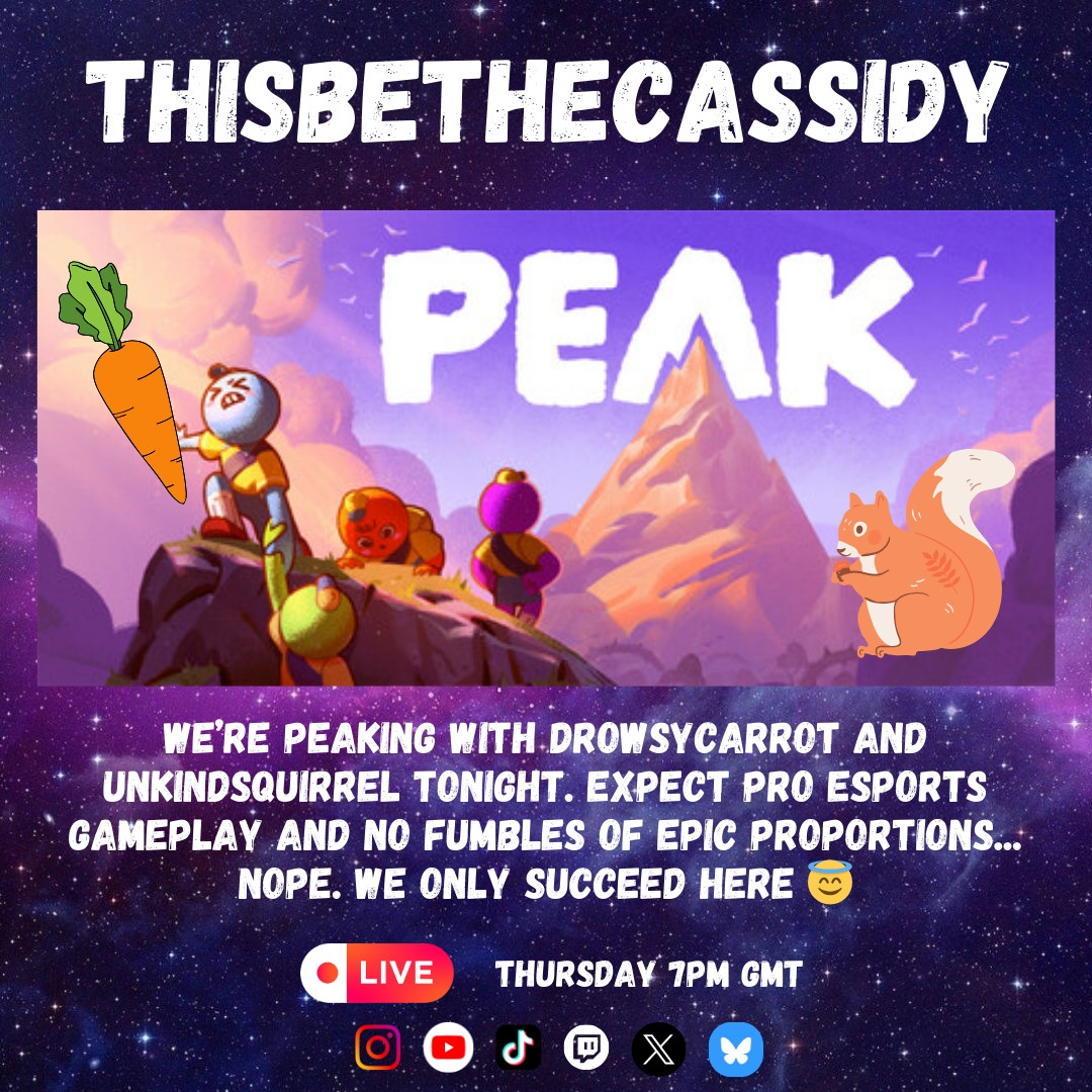 👀 Join us as we PEAK with DrowsyCarrot and pals! 👀 We're LIVE now on Twitch! twitch.tv/thisbethecassi… #ThisBeTheCommunity #community #comedy #chaos #peak #collaboration #twitchstreamer <a href="/SourceGamingTV/">Source Gaming</a>