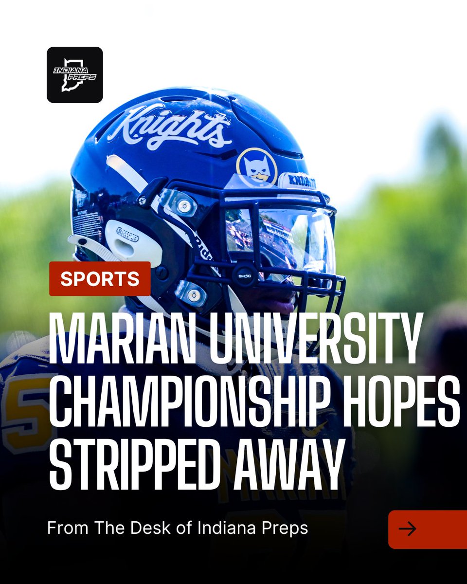 We caught wind of this on Wednesday and reached out to Marian waiting for a statement. It's official.

Title hopes stripped away in stunning fashion. Marian’s season ends sooner than anyone expected.

inpreps.com/2025/12/04/mar…