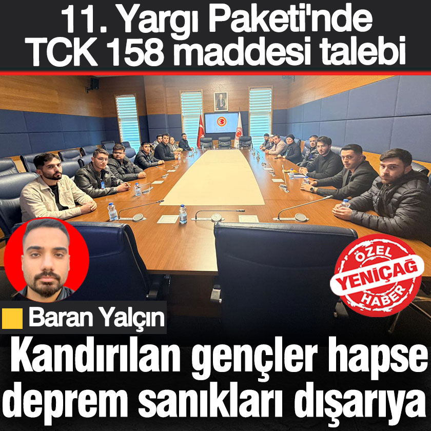 YenicagGazetesi's tweet photo. Dolandırılan gençler hapse deprem sanıkları dışarıya 

11. Yargı Paketi'nde TCK 158 talebi 

https://t.co/z6RrSK4fRP https://t.co/rsHXNFkYxd
