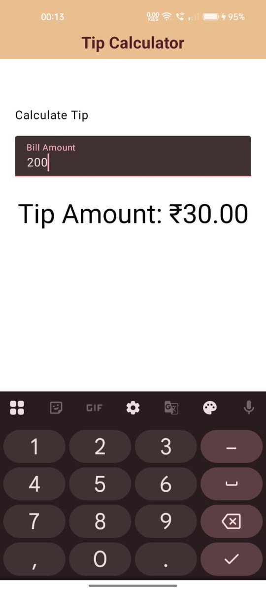 AnandDangwal12's tweet image. #Day16 #AndroidAppDevelopment #LearnInPublic

✅Completed &quot;Intro to state in Compose&quot; Code lab.
✅Created a basic &quot;Tip Calculator&quot; app using Jetpack Compose.

Learning Source: developer.android.com/courses/androi…

App Link: github.com/AnandDangwal/B…

@AndroidDev @Android @AndroidStudio @kotlin
