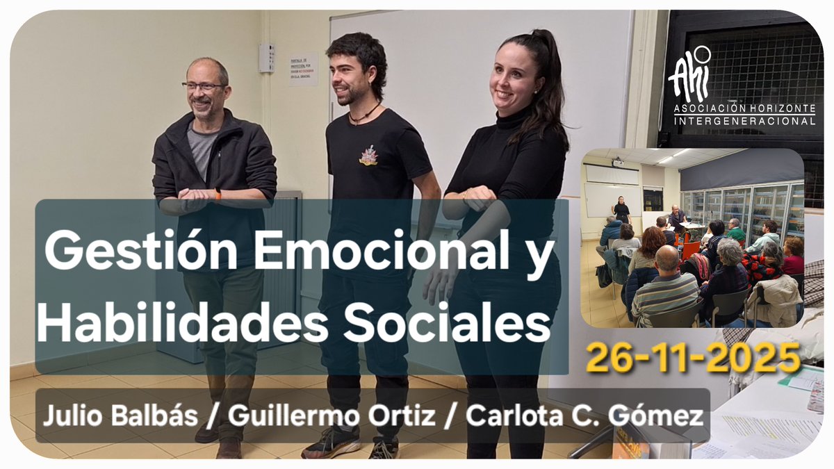 ahiburgos's tweet photo. 🔶 Gestión Emocional y Habilidades Sociales – Charla-Coloquio 🔶 - Biblioteca Gonzalo de Berceo (Burgos)

📅 26 nov 2025 · Burgos
🎥 Vídeo completo: https://t.co/kToRzhKjNw
👉 Más info: https://t.co/q9Q3zA8aWM
#GestiónEmocional #HabilidadesSociales https://t.co/JX6xb1cCHp