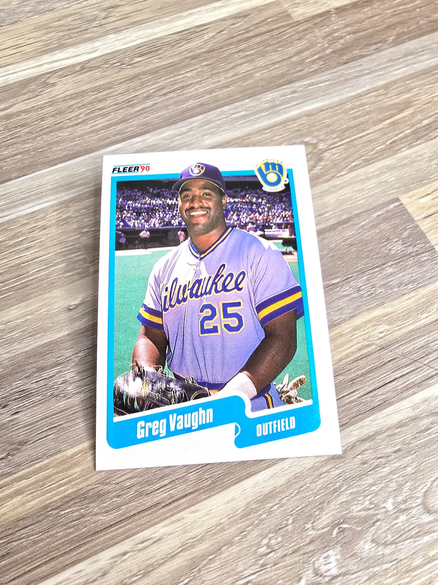 Fleer Baseball Card Greg Vaughn 1990 Brewers No. 339 - Click Here