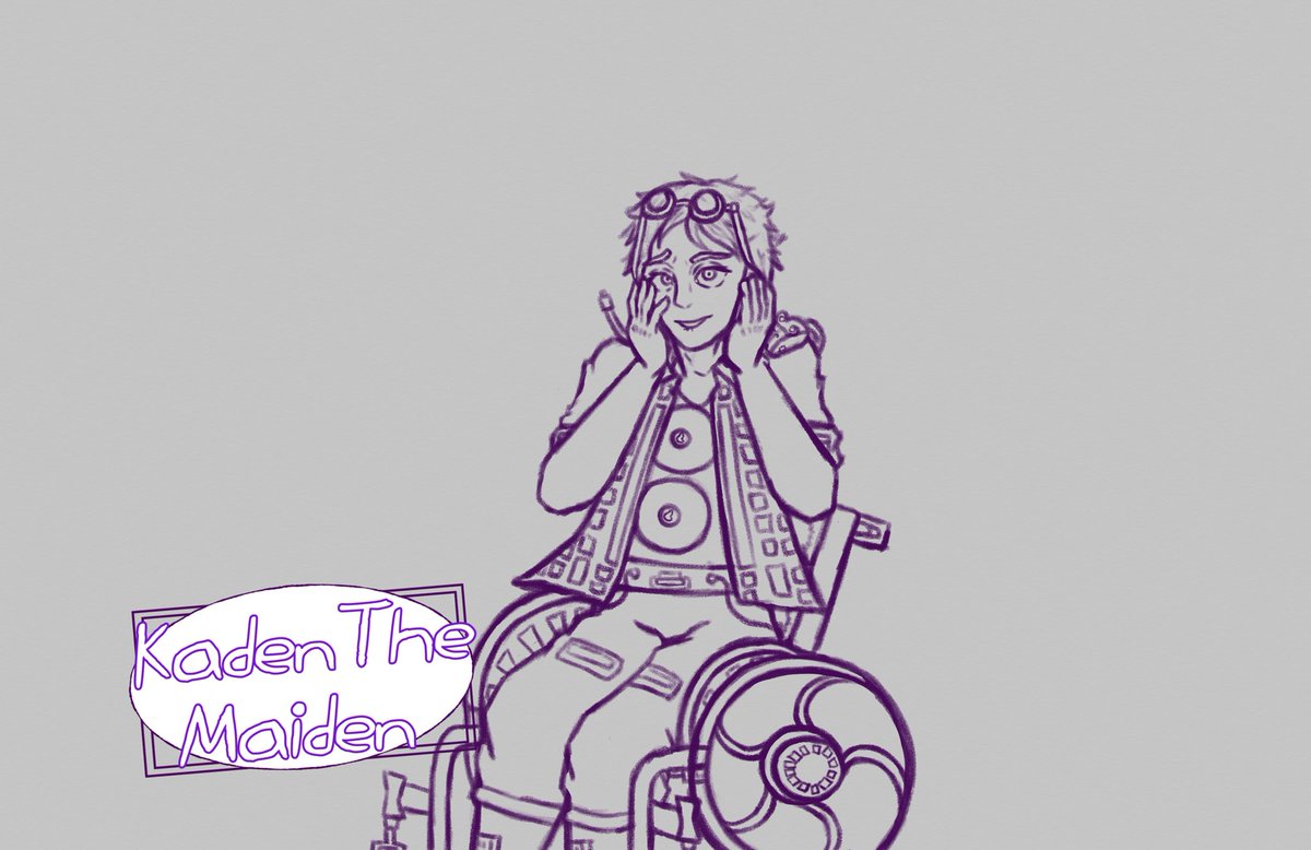 KadenTheMaid's tweet image. Mac!

#fanart #dateeverything #nonbinary #lgbt #drawing #digitalart