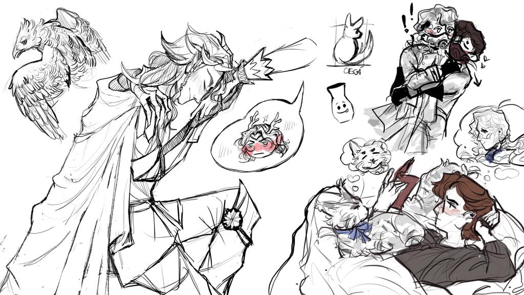 magma sketches with my pookie <a href="/VaseOfSunflower/">🌻Vase</a>