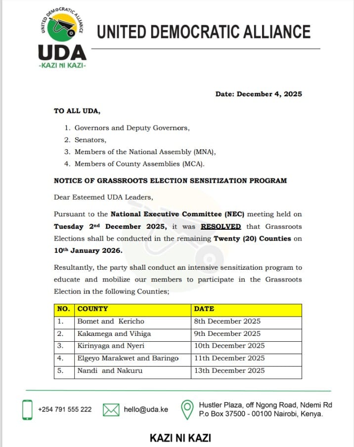 I will be offering myself for election as the Chairman of <a href="/UDAKenya/">United Democratic Alliance, UDA.</a>
 Bungoma County, in the polls slated for *10th January 2026.

I step forward with relentless resolve, a vision anchored in transformative leadership, and an unshakeable commitment to fortify our party’s