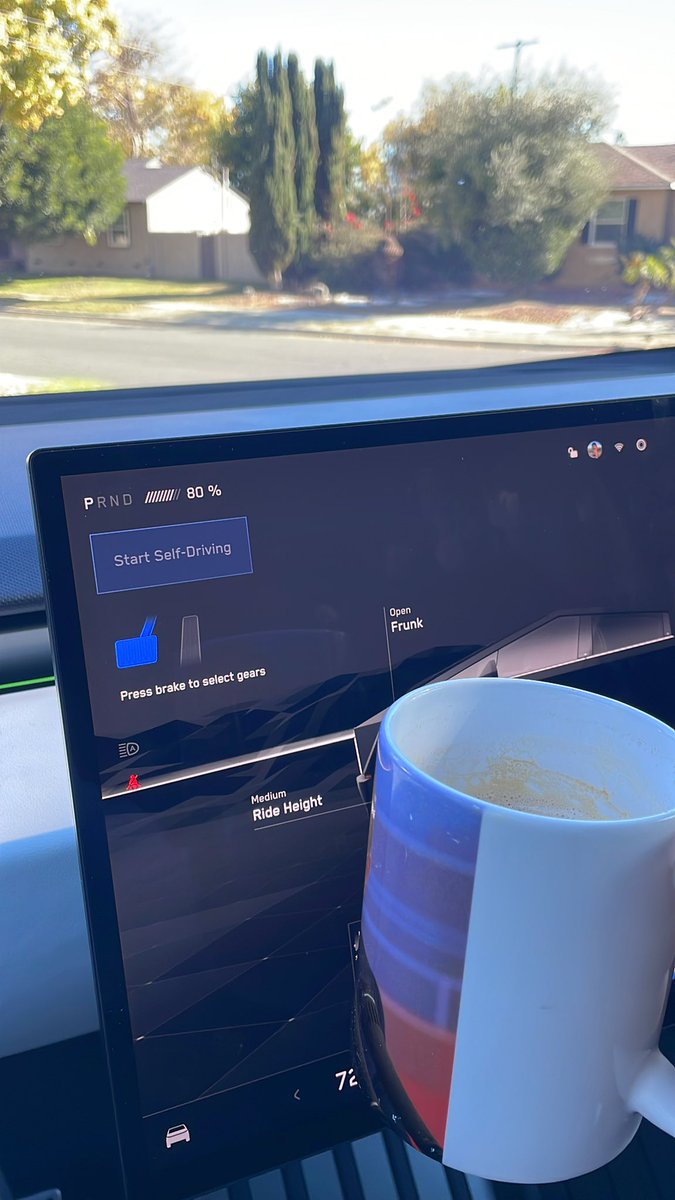 Beachbones_'s tweet image. Having an enjoyable relaxing cup of coffee while you’re tesla is driving you to work is next level in commuting. Most people are still clueless about Teslas FSD. Unless they are an engineer, when they do experience it, they will simply think it’s magic. They also will think that…