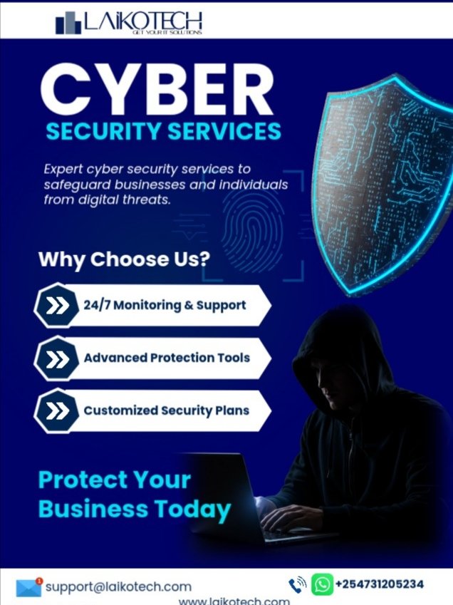 laikotech's tweet photo. We offer expert cyber security services to safeguard your businesses and individuals from digital threats.
#laikotech
#CyberSecurityAwareness 
https://t.co/NXVxGXiJuc https://t.co/VmHyip08kc