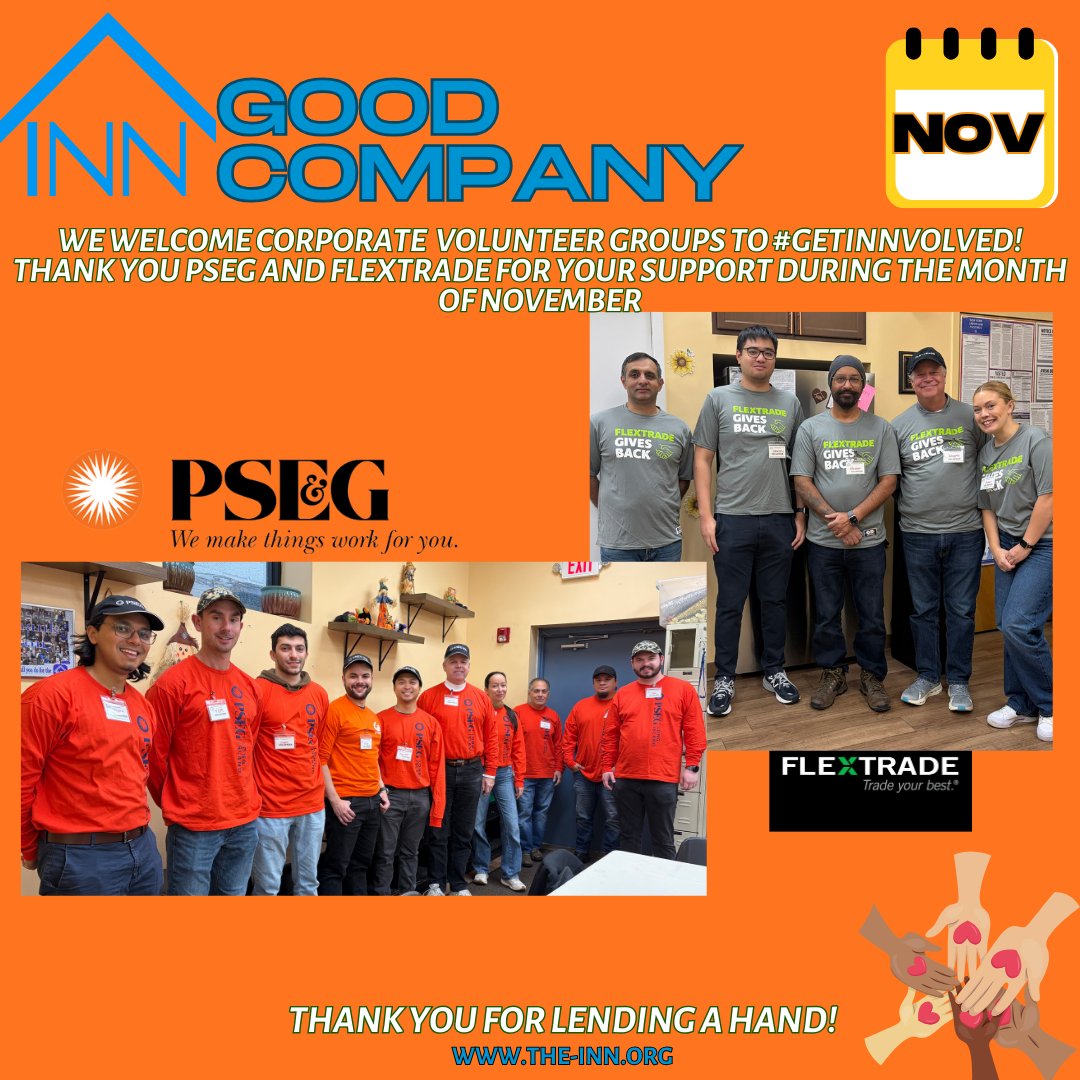 We were #INNGoodCompany in November! Thank you to @PSEG and #FlexTrade for sending your teams out for a day of #volunteering!