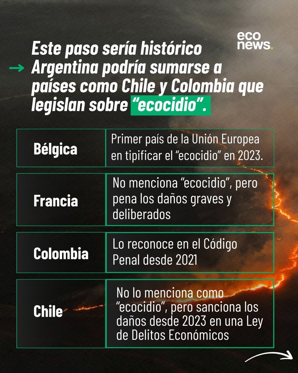 🔥 Argentina podría dar un paso histórico: tipificar los delitos ambientales dentro del Código Penal.

📌 Según trascendió en un borrador del anteproyecto y en diferentes medios, la figura penal se incluiría dentro de la reforma integral que impulsa el Gobierno.

📢 El texto