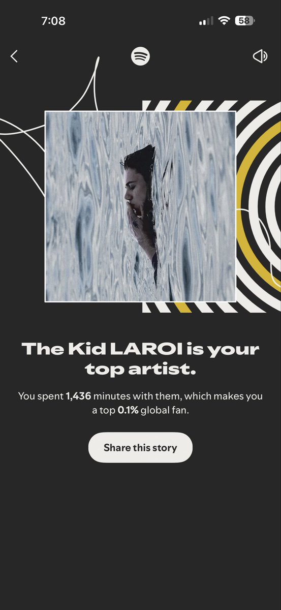 NotCaddy_'s tweet photo. The Goat Laroi! #SpotifyWrapped 
@thekidlaroi https://t.co/fm3MsIoH8w
