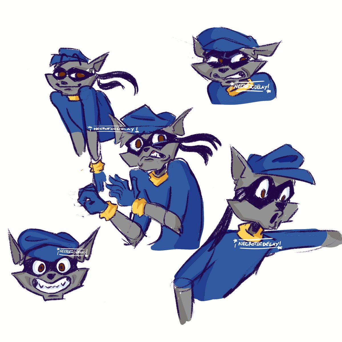 holy fuck another drawing whadda hell.......... bulnosaur #SlyCooperfanart #slycooper