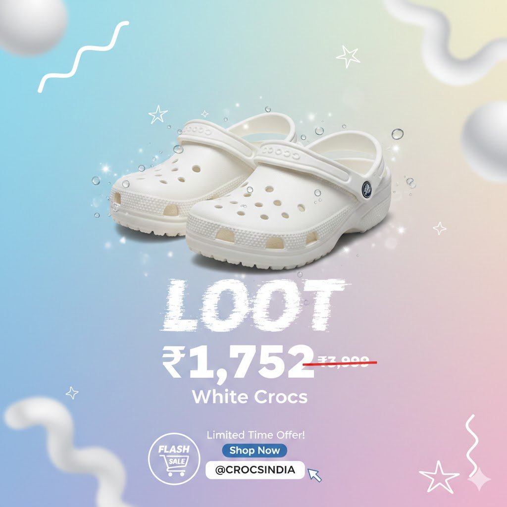 onlylootdeals's tweet image. Loot :  White Crocs For ₹1,752

whatsapp.com/channel/0029Va…

#deal #dealtrendz #DealsTodayIndia #DealAlert #dealbeegiveaway