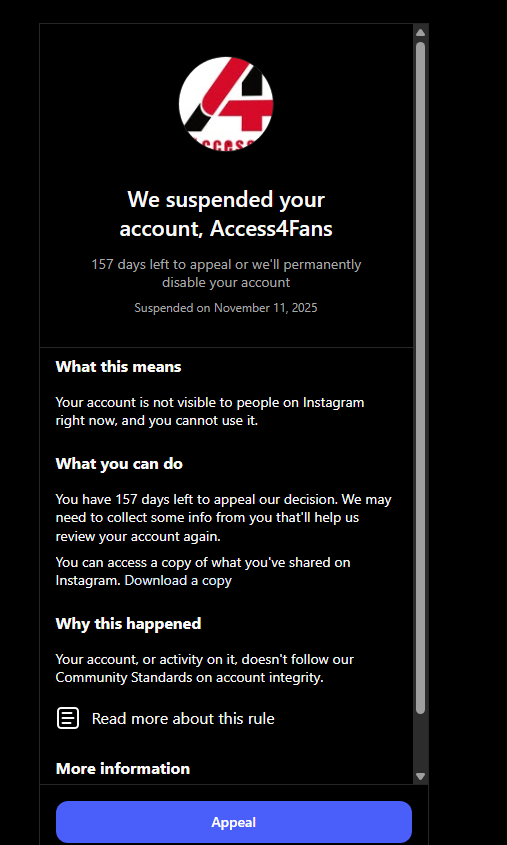 Access4Fans tweet media