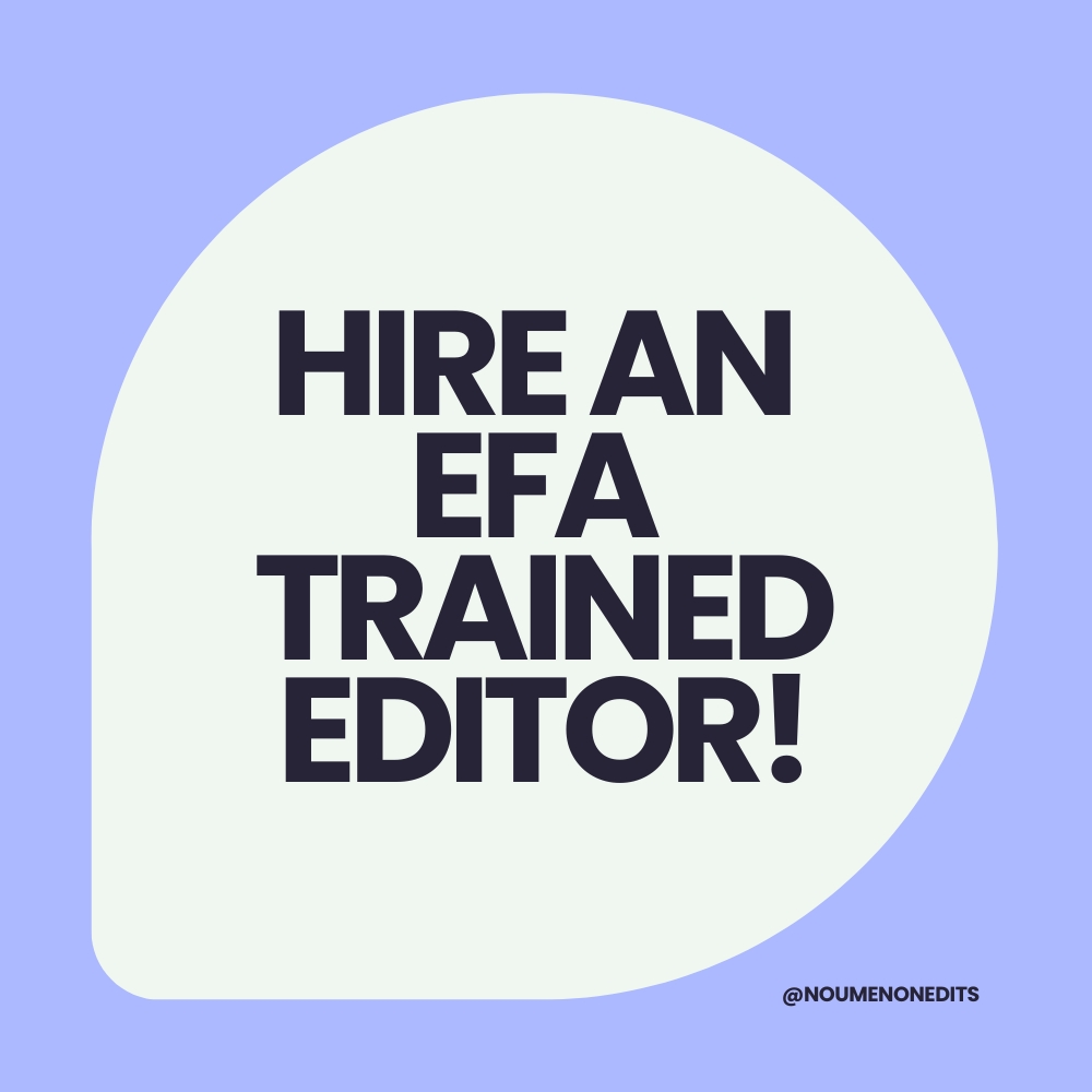 noumenonedits's tweet photo. Did you know I'm an EFA-trained #developmentaleditor? I’ve completed the Editorial Freelancers Association certificate courses for Developmental Editing of #Fiction I (Beginner), II (Intermediate) and III (Advanced) #WIP #amwriting #WritingCommunity #Writersoftwitter #writerslife https://t.co/o5R3UdW30g