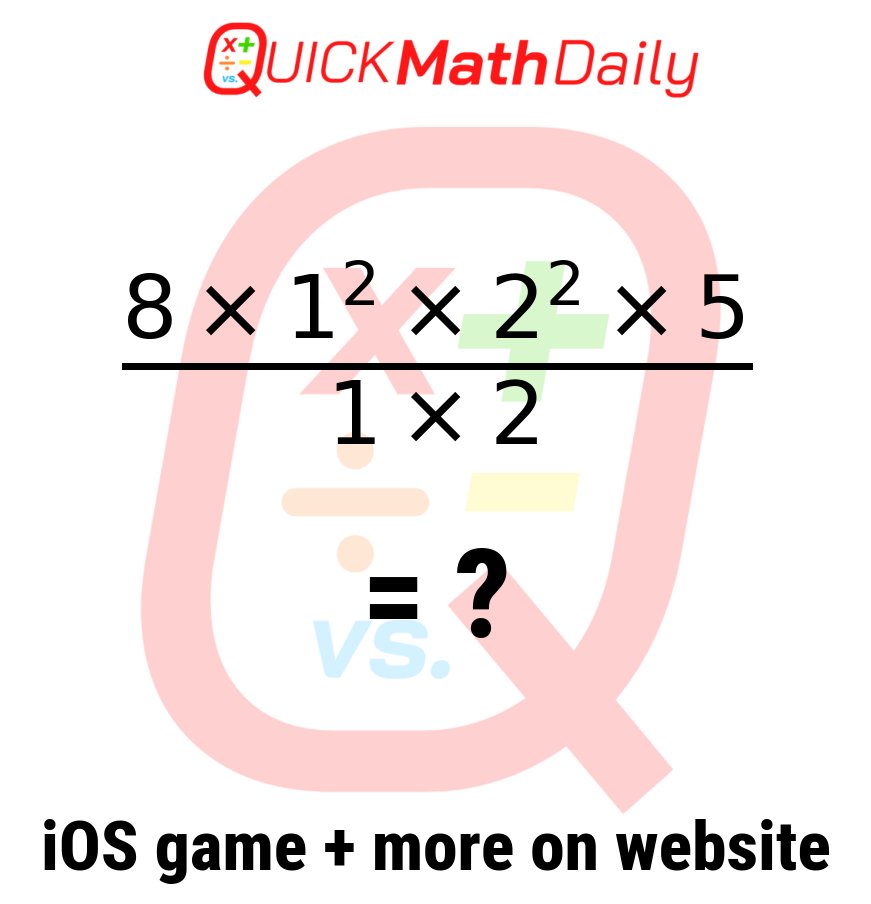QuickMathDaily's tweet image. 🚀 Speed Round! Solve This Equation in Record Time‼️⏱️🧮 

Drop Your Answer in the Comments! ⬇️

See more on QuickMathDaily.com 👀 ✅