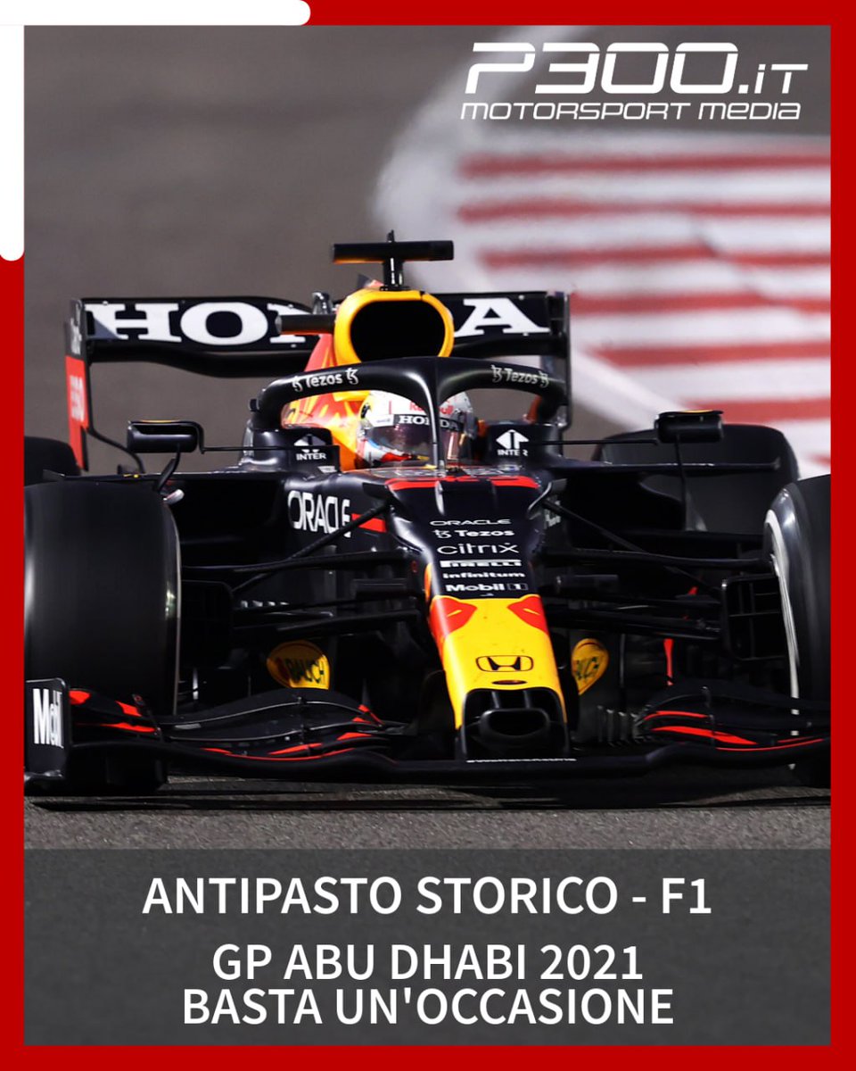 F1 GP ABU DHABI 2021 🏎️🇦🇪 - BASTA UN'OCCASIONE

Grazie per aver partecipato al sondaggio. 👏🏻

Su Instagram il post completo. ⬇️
instagram.com/p/DR2mWSEDM40/…

#P300 #P300it #F1 #AbuDhabiGP #YasMarinaCircuit #MaxVerstappen #Verstappen #RedBullRacing #AntipastoStorico #Hamilton #Mercedes