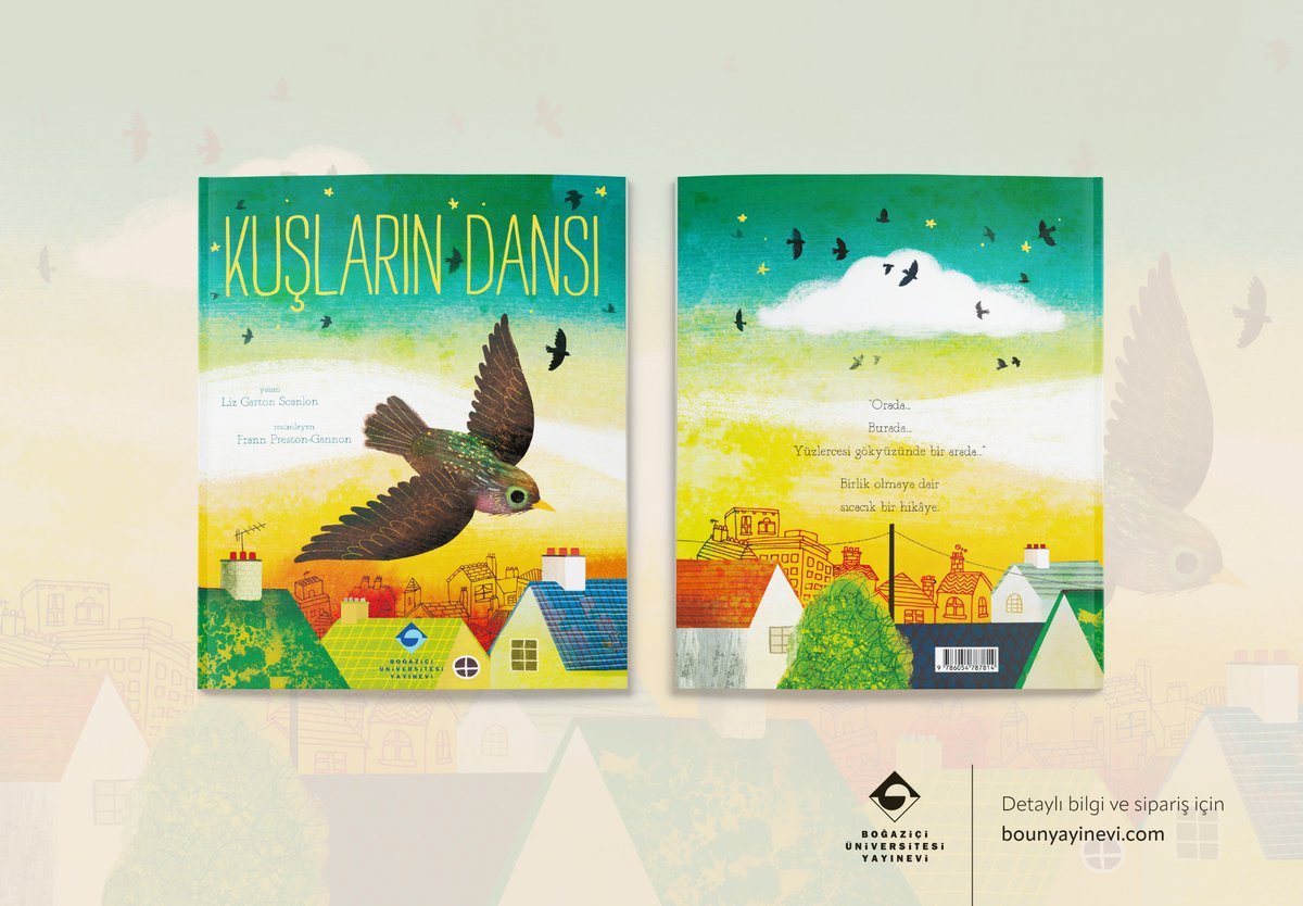 “Orada…
Burada…
Yüzlercesi gökyüzünde bir arada…”
Birlik olmaya dair
sıcacık bir hikâye. 
-----------
📚 KUŞLARIN DANSI
Liz Garton Scanlon (Yazar)
Frann Preston-Gannon (Resimleyen)
-----------
Detaylı bilgi ve sipariş için;
📍bounyayinevi.com/urun/kuslarin-…