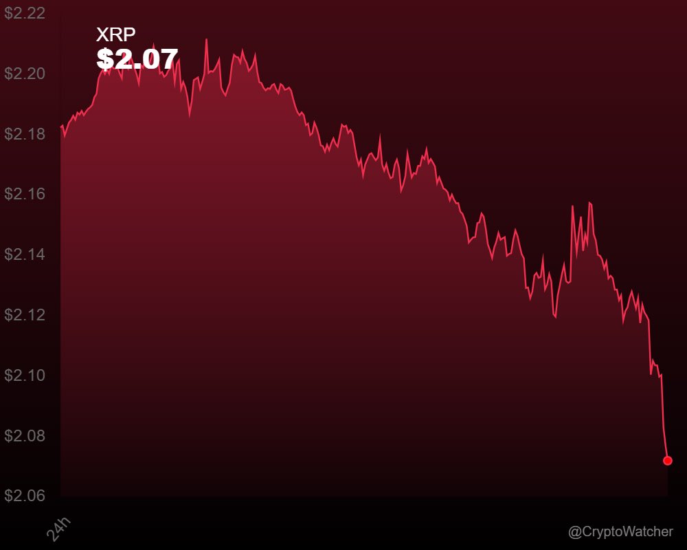 cryptowatcherX_'s tweet image. Market taking a breath. $XRP down -5.02%.
