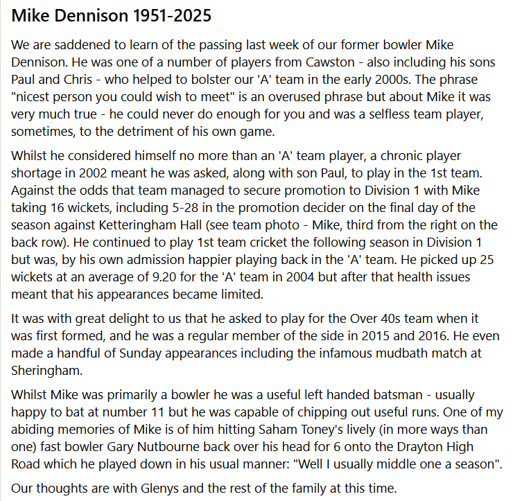 Drayton Cricket Club tweet media