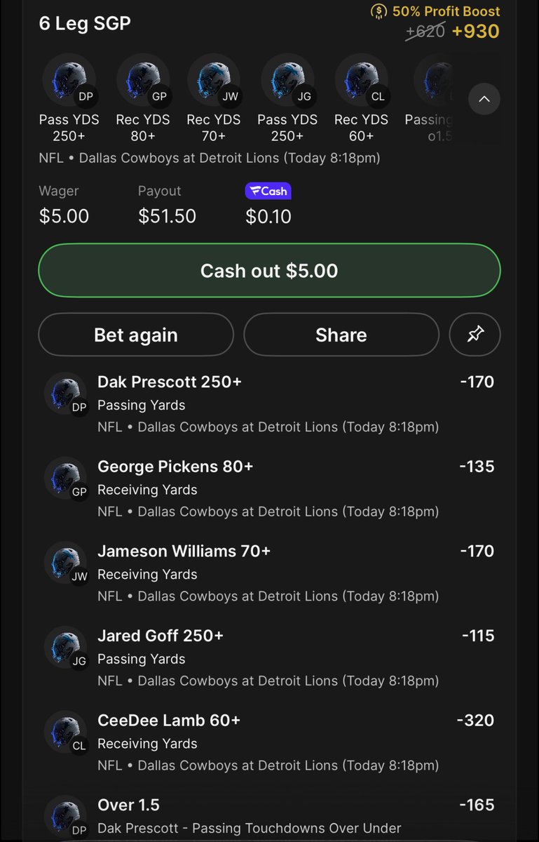 zaremba_ge72860's tweet photo. @fanatics @FanaticsBook  Hey Fanatics! Why do me and my buddy get different parlay odds when each leg is exactly the same? This has been happening for 2 weeks now and we always had the same odds prior to this. What changed? https://t.co/p3fyrWBdsP