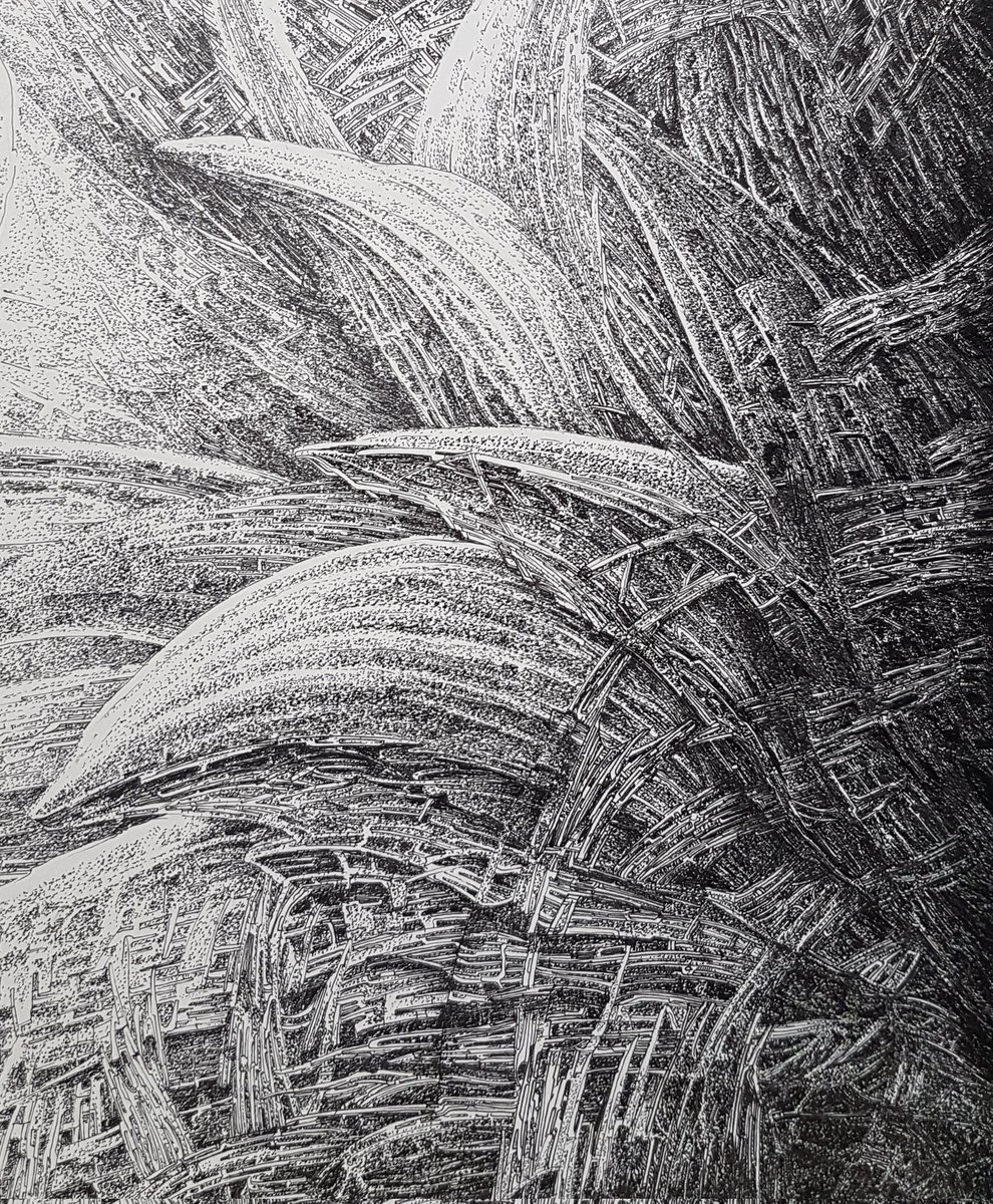 ArtemDi3's tweet photo. Gn Fam⚫️⚪️🟡
I combine stippling with lines. This helps to convey depth and volume without losing the character of the drawing. For example, for wood texture I mix dots and strokes to achieve the right density and material feel
#stippling #penandink #dotwork https://t.co/NMA67S1p3i