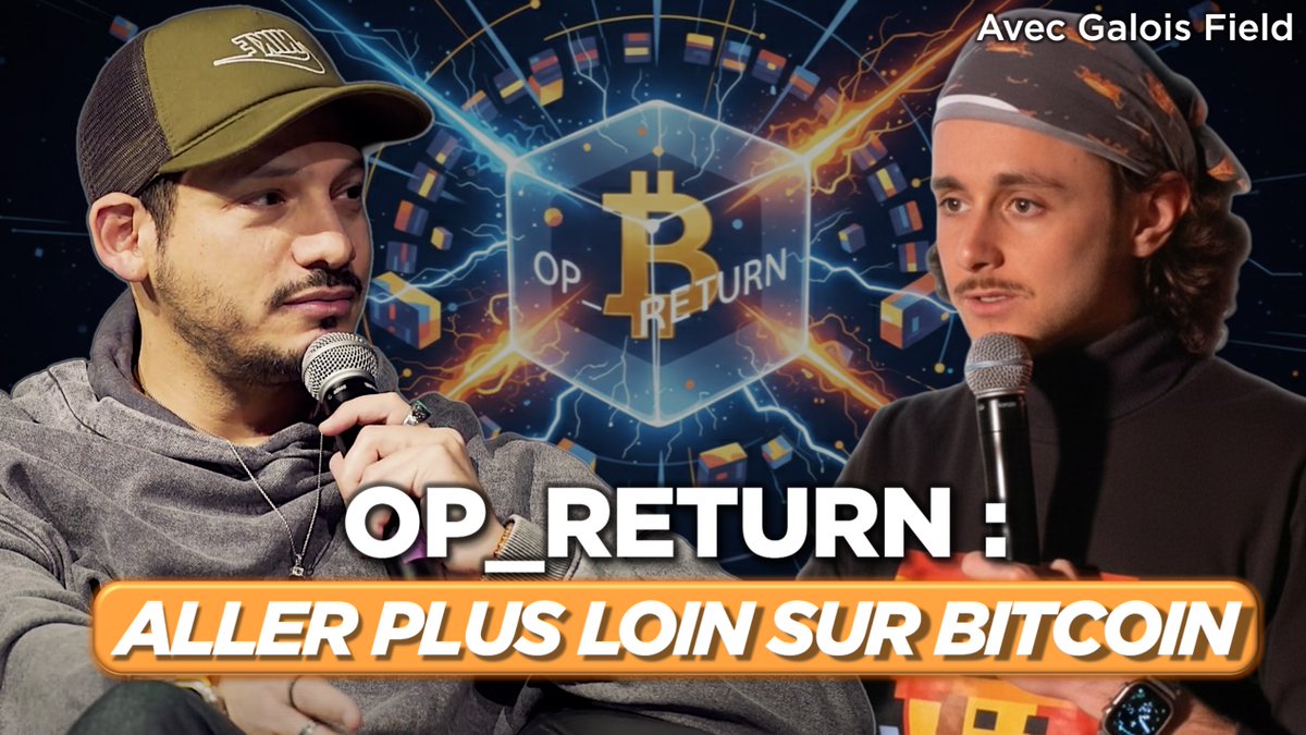 Demain à midi, j'ai le plaisir de recevoir <a href="/Blockcryptology/">Galois Field 🧙</a> !

On parlera de son parcours qui l’a poussé à disséquer OP_RETURN pendant des mois.

On fera un vrai deep dive sur la programmabilité native de #Bitcoin :
🟠 Comment OP_RETURN peut unifier des protocoles comme BRC-20 ou