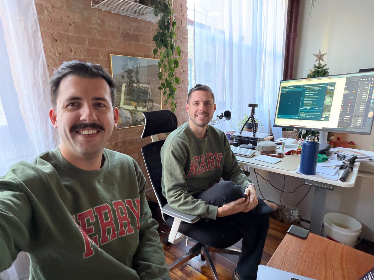 Day 24 building in public for Hermes Voice!

I swear we did not plan the matching sweaters 

Shows how aligned we are 😆

Vision of where we are going is clearer each day for Hermes

Cool demos coming soon!