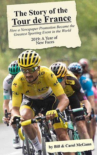 BikeRaceInfo's tweet photo. Each week on my home page I feature one of the books we've published. This week it's "The Story of the Tour de France. 2019: A year of new faces". It's available as a Kindle e Book or as an audiobook wonderfully voiced by ex-racer David Stanley. 
https://t.co/UQUvEgJLuC https://t.co/1jrS5mRmcn