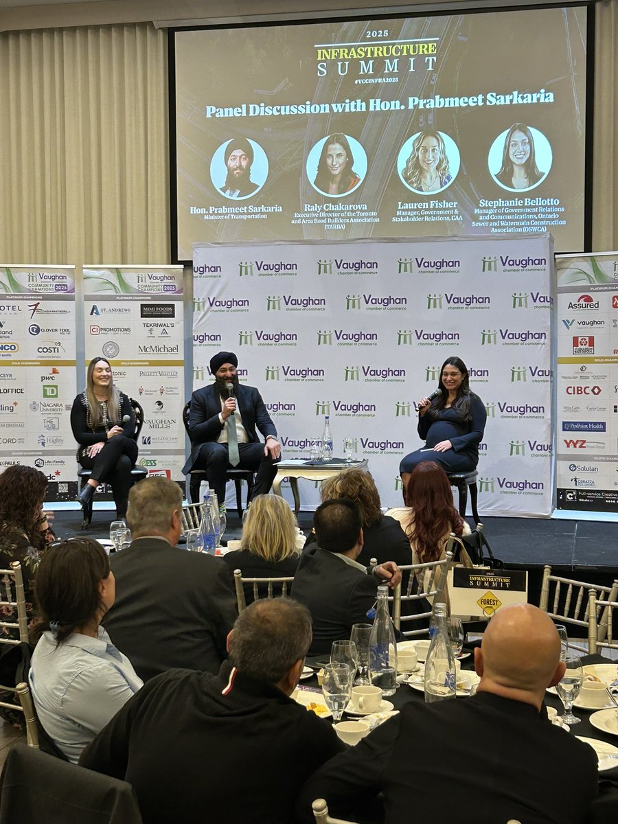 PrabSarkaria's tweet image. I was pleased to join business leaders at the @VaughanChamber Infrastructure Summit today to share our government’s plan to protect Ontario with historic investments in transportation infrastructure. 

From building new highways and expanding transit to creating good jobs, we’ll…