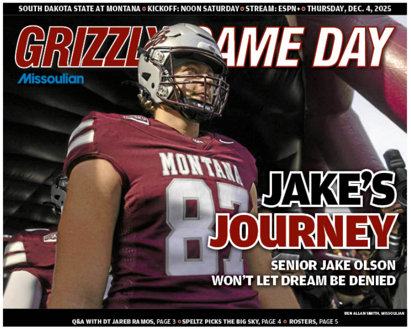 FrankGogola's tweet photo. #GrizFB Senior Feature | Jake's journey

An offseason injury threatened to take away tight end Jake Olson's senior season at Montana, but the Butte native showed his grit and determination to battle back and keep living out his dream with the Grizzlies.

https://t.co/uGzmwgb1is https://t.co/3wlxQrNxsS