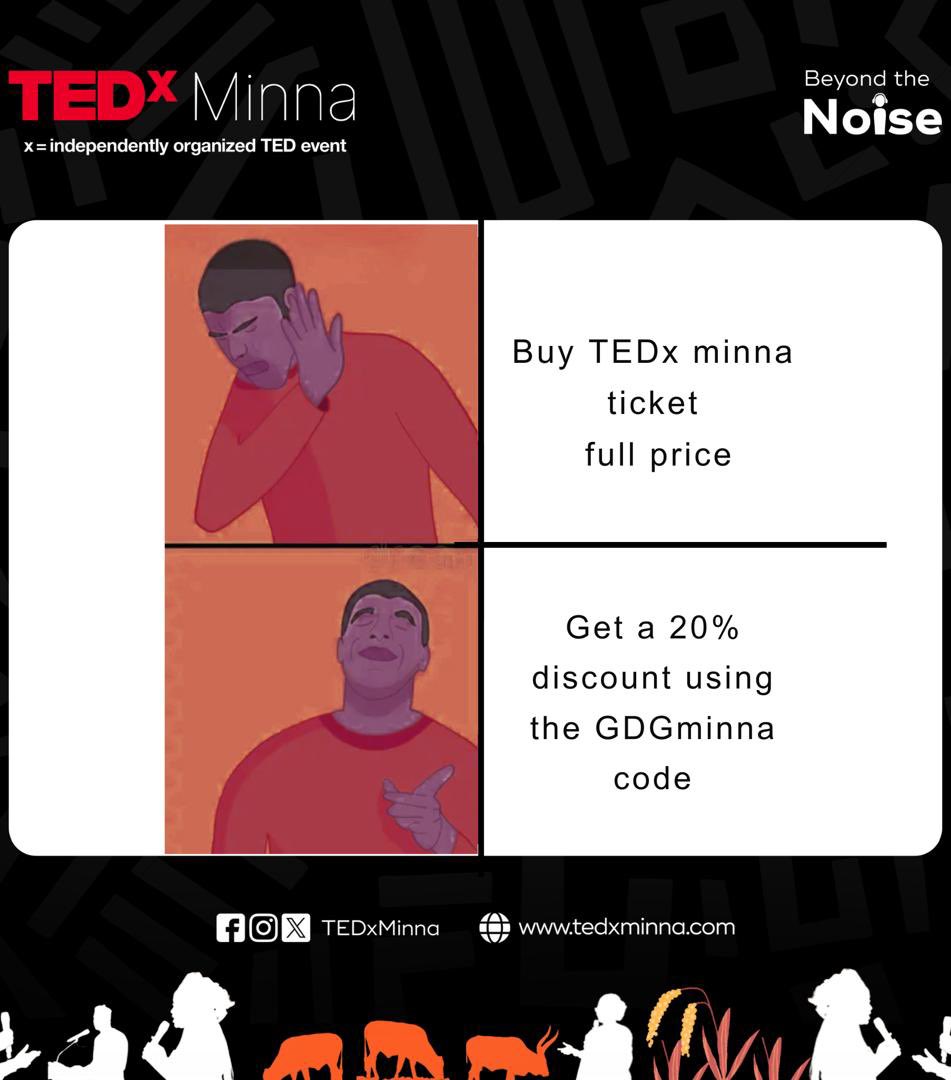 Heads up❗️

The <a href="/GDGMinna/">GDG Minna | #DevFestMinna #DevFest</a> discount code for TEDxMinna is only available until 14th December.

Don’t sleep on this offer, lock in your ticket while the discount still applies.

Register now:
ticket.tedxminna.com
Date: 31st January 2026