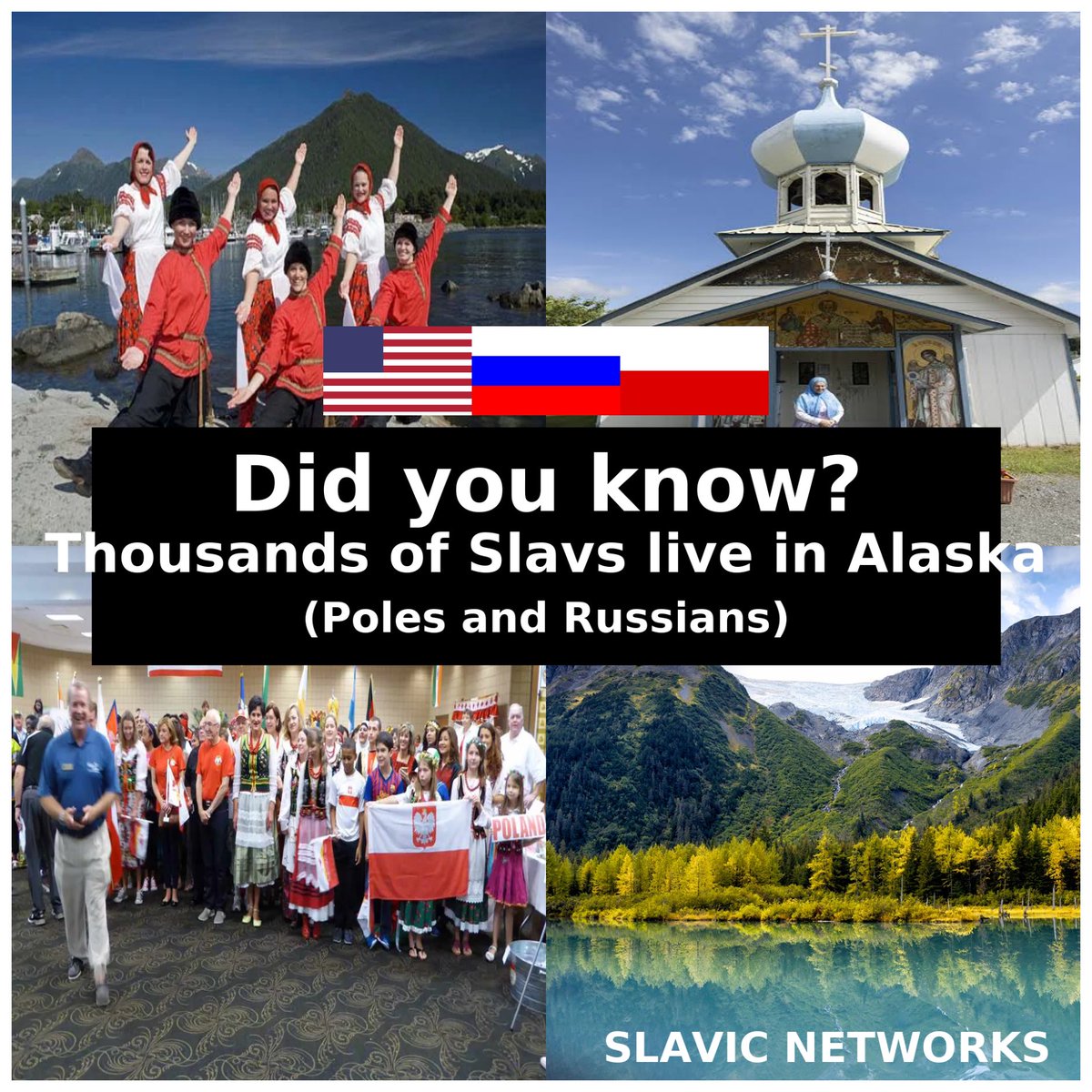 SlavicNetworks's tweet image. 🇺🇸❄️ Did You Know? Over 30,000 Alaskans Have Slavic Roots — A History Older Than the United States

Most imagine Alaska as remote, wild, and purely American.
But long before the Stars and Stripes — the double-headed Russian eagle ruled here.
And Poles, Siberians, Belarusians, and