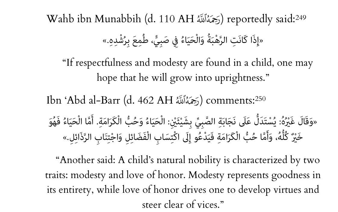 Early Signs of Promise &amp; Nobility in Young Believers: Respectfulness, Shyness, &amp; Love of Honor:

[📖 Source: Being Proud to be Muslim, p. 157]
🔗  amazon.com/dp/B0G258ZQ2D