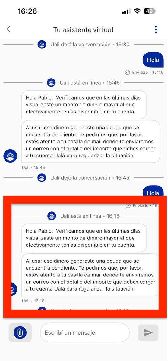 julitolopez's tweet photo. 🔥WTF???????? - --- "VISUALIZASTE UN MONTO DE DINERO MAYOR AL QUE TENÍAS"
@pbarbieri @uala_arg QUE ES ESTO? https://t.co/t9IyiCptPw