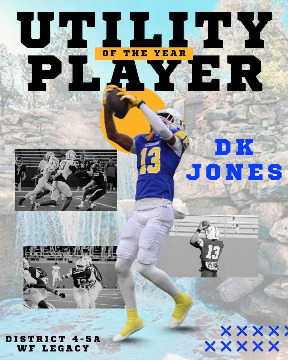 Kendrickup13's tweet image. Blessed to make Utility Player of the year and First Team all district safety 🙏🏽. 

@WFLegacyFB 
@Coach_GregDavis 
@Coach_ACarson 
@CoachHammack7 
@CoachFields94