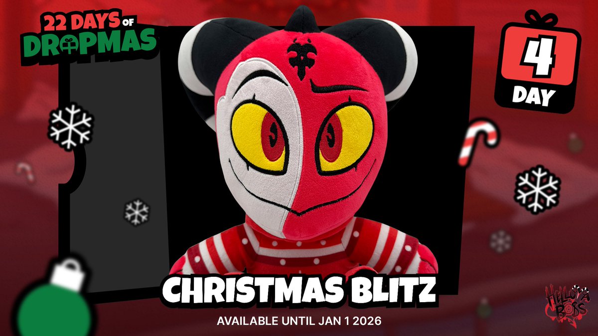 now let’s get back to talking about my outfit 🎄

dropmas kicks off today starting with the christmas blitz plushie 😈 available now until jan 1st