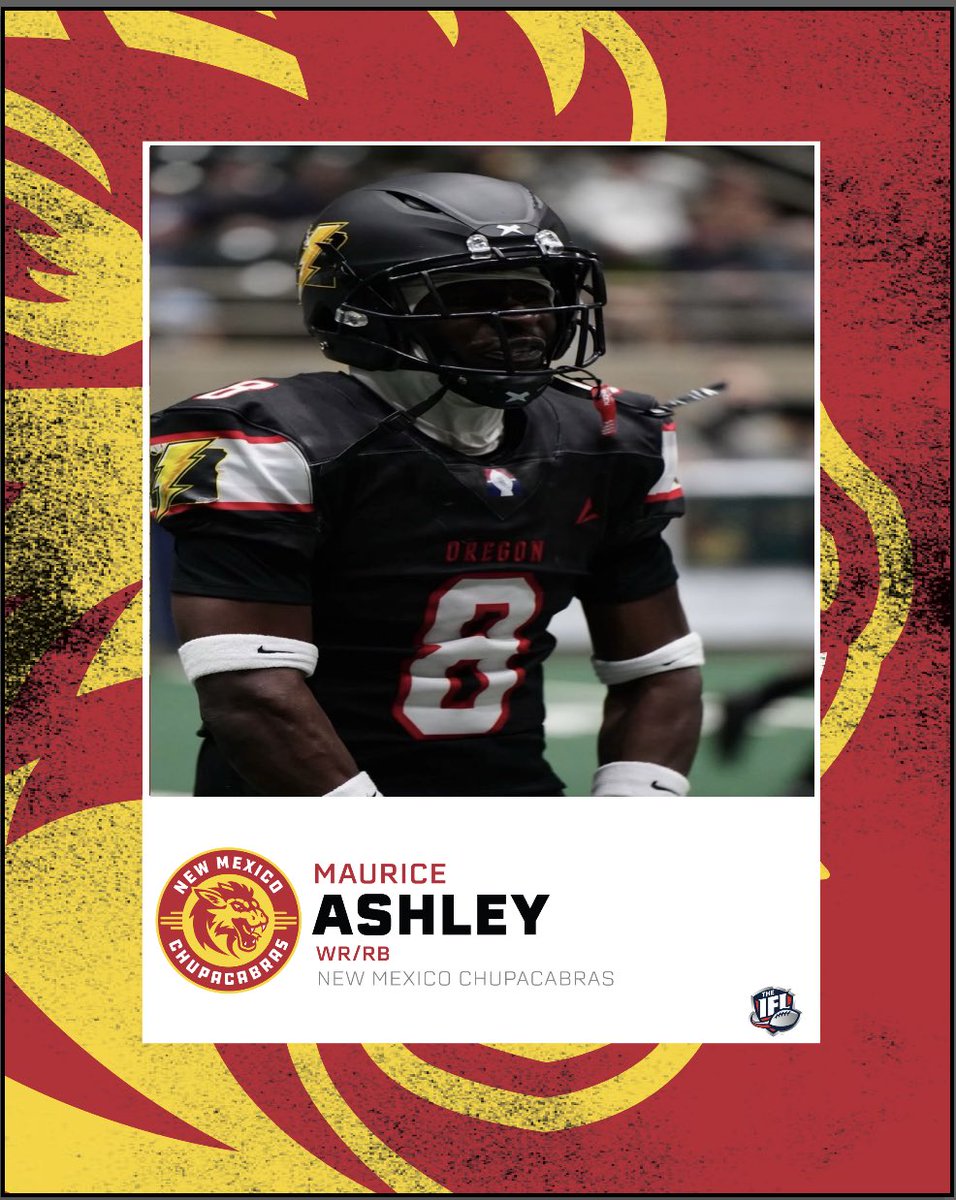 NMChupacabras's tweet image. 📣 BREAKING: The Chupacabras just added a weapon. Maurice Ashley is coming to torch defenses.
🔥 #ItsFeedingTime #NMChupacabras #Indoorfootball