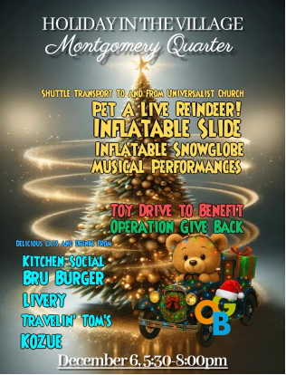 Don’t miss Holiday in the Village this weekend! Stop by Downtown Montgomery and Montgomery Quarter this Saturday from 5:00-7:30 for the festivities. Click the link below for more details about Holiday in the Village!

montgomeryohio.gov/event/holiday-…