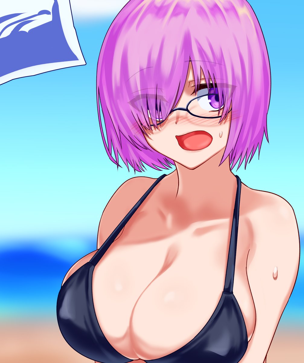 水着おっぱいマシュ 