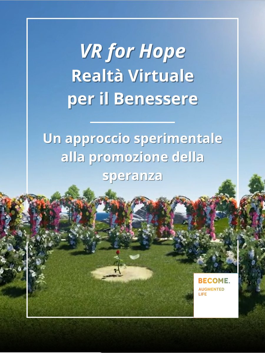BecomeHub's tweet image. 🧠 VR for Hope: ricerca preliminare dell’Università Cattolica sulla speranza nei giovani adulti. Integra “Il Fiume e la Foglia”, scenario di Realtà Virtuale trasformativa di BECOME. Menzione speciale al Premio Dusmet. 🌿 #RealtàVirtuale #PsicologiaDigitale