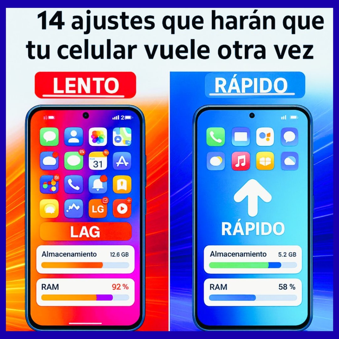 ¿Vas a comprar un Celular nuevo porque el que tienes se puso lento?.

Antes de gastar dinero $$$, mejor recupéralo y haz que vuele otra vez.

Te dejo 14 TRUCOS SIMPLES que Optimizan tu Celular y que Recuperan su Velocidad 🧵⬇️