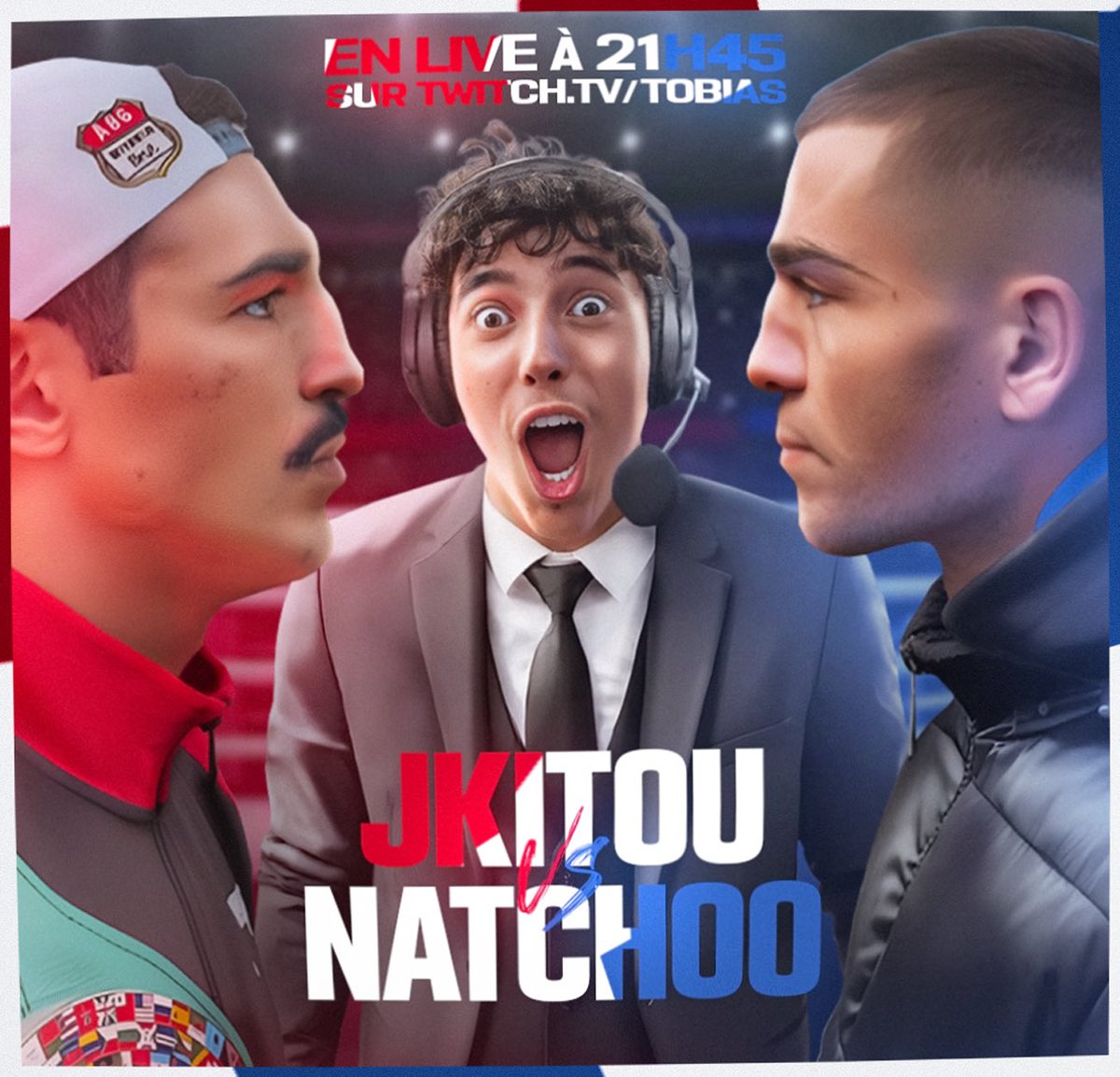 RENDEZ VOUS SAMEDI 6 DÉCEMBRE 21H45 !

J’ai l’honneur de vous diffuser un vrai combat pro sur Twitch 😈